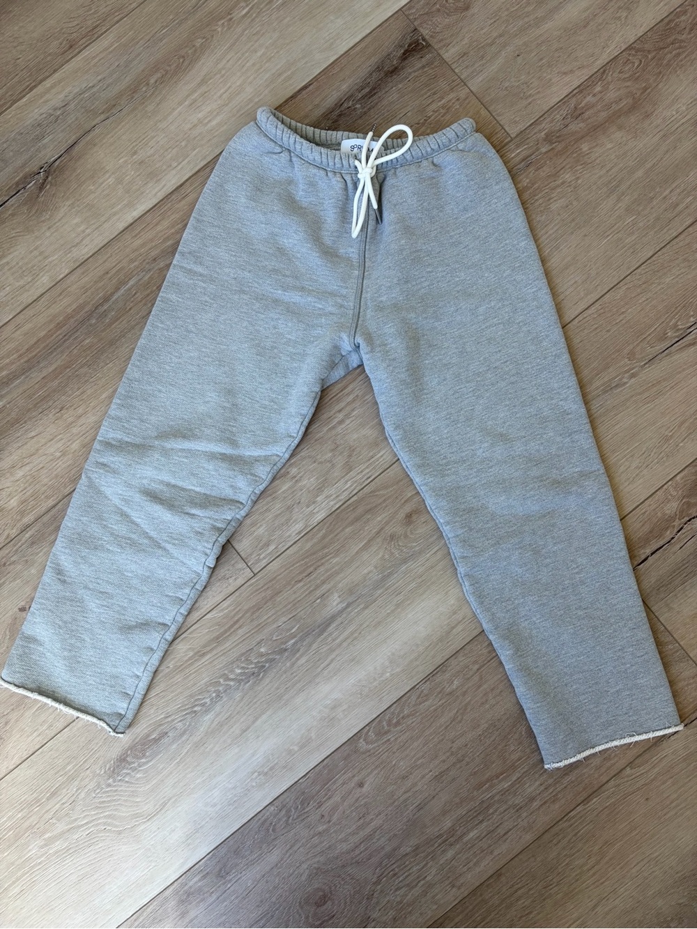 SPRWMN grey crop sweatpants